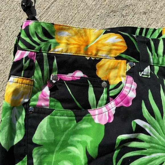 Lauren Ralph Lauren Tropical Print Plus Size Pants Size 16W - Picture 4 of 10